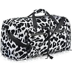 Overnight Bags Waterproof & Tear Resistant Z Black Leopard Print